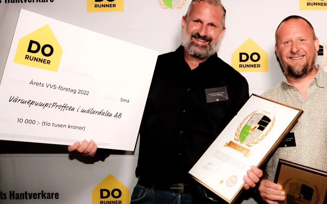VärmepumpsProffsen i mälardalen AB – Vinnare av priset Årets Små VVS-Företag!